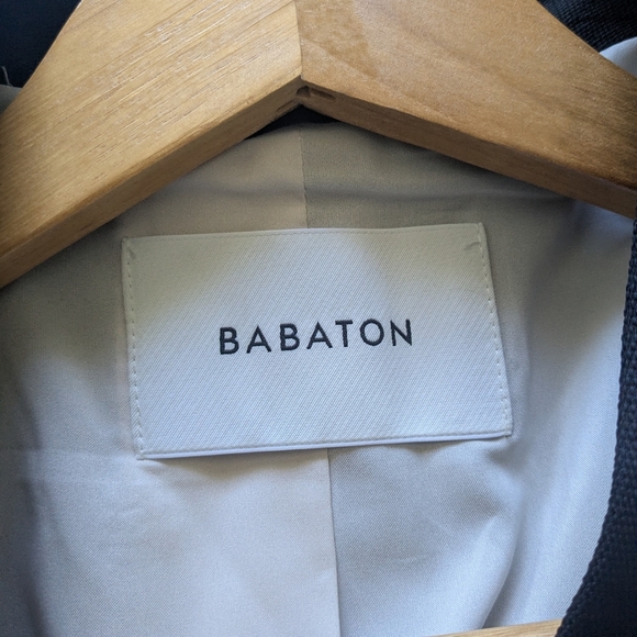 Aritzia Babaton Black Blazer Keith Japanese Fabric Jacket Open Blazer Pockets 8 - Picture 5 of 10